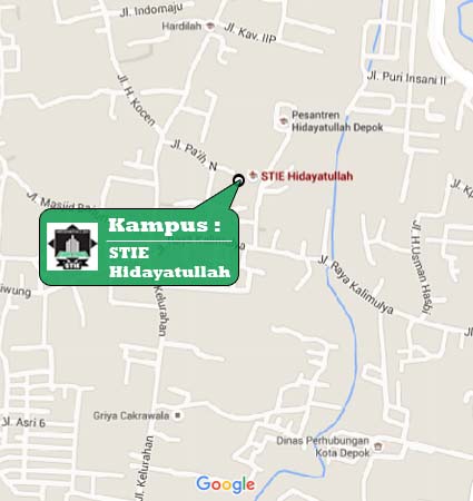Location Google Map STIE Hidayatullah Depok Pts Ptn